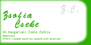 zsofia cseke business card
